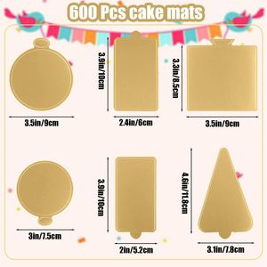 Bases Rectangulares para Pasteles, Repostería y Postres, con Relieve, Ecológicas, Resistentes a la Grasa, de Cartón, para Mini Pasteles, Cupcakes y Mousse - Product Image 2