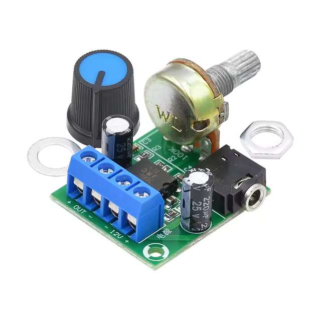 LM386 Mono Mini Power Amplifier Board YX1667 DC 3-12V Adjustable Volume Audio Amplifier Module