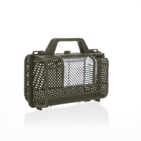 Boîte de transport pour animaux de compagnie en plastique avec fentes de ventilation complètes, structure de transport pratique, pièce d'habitat