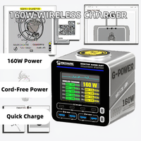 Mechanic G-POWER 160W Desktop Kabellose PD-Ladestation Handy 15W Magnetisches Schnell-Laden mit Bildschirmanzeige US-Stecker
