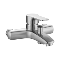 Nouveau design 304 acier inoxydable brossé bain douche mitigeur et ensemble de robinet de douche mitigeur bain douche robinet et matériel