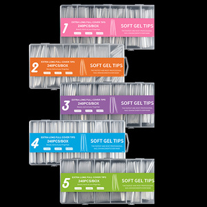 เล็บมือแบบกดติดเล็บอะคริลิค ABS แบบปรับแต่งได้สไตล์ฝรั่งเศส - Product Image 1