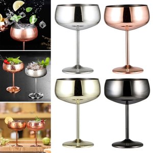 15oz <strong>Espresso</strong> <strong>Martini</strong> Cocktail Wine Goblet Stainless Steel Champagne Coupe <strong>Glasses</strong> Long Stem Margarita <strong>Glass</strong> Wedding Gift Set - Product Image 1