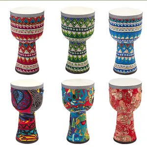 nice price percussion instrument for music players colorful beautiful patterns 8 inch African drum hand drum