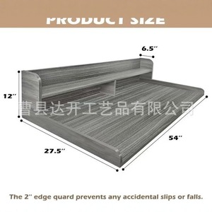 Étagère de rangement pour machine à laver en bambou, double couche, avec couvercle de protection supérieur pour sèche-linge et lave-linge - Product Image 3
