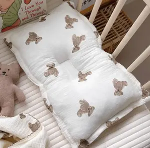 Bantal Katun Muslin 100% Terbaik untuk Bayi Baru Lahir Bantal Katun Jaring Bersirkulasi