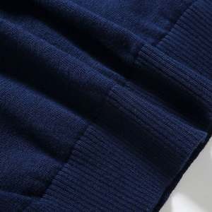 Suéteres de punto sin mangas con logotipo personalizado para hombre, jerséis de punto de algodón con cuello en V, informales, holgados, para otoño e invierno, para exteriores, ropa, suéter - Product Image 4