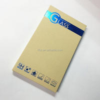 Film de verre trempé mobile dur neutre Boîte d'emballage de film trempé plat Boîte de protection d'écran de tablette en verre de papier Kraft solide