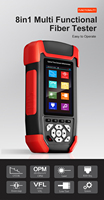 NOYAFA NF-981 OTDR 8 en 1, Reflectómetro Óptico en el Dominio del Tiempo, Adaptadores SC/FC/ST/APC, Probador de Fibra Multifuncional, Pantalla LCD a Color de 3.5 Pulgadas