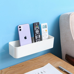 Wall Mounted <b>Storage</b> <b>Box</b> Rectangle Solid Color Office Organizer For Phone Remote Control Bathroom Toiletries - Product Image 1