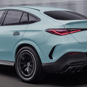 Mercedes-Benz GLC Coupe Rear Canard Deflector Piano Black Carbon Fiber Texture Adhesive ABS Car Door Weather Shield - Product Image 2