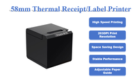 Großhandel 58mm 2-in-1 70mm/s USB-Anschluss Optionaler Thermodrucker für Quittungen/Etiketten für Supermärkte und Einzelhandel auf Lager
