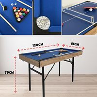 Mesa Multijuegos 6 en 1 Plegable: Billar, Hockey, Tenis de Mesa, Bolos, Shuffleboard, Tres en Raya, Ligera
