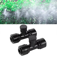 Kit de Nebulización para Exteriores F163 PE/POM, Fácil de Instalar, para Jardines de Flores, Camas de Cultivo, Riego, Desinfección, Vegetales y Aves