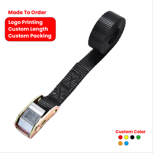 <span class=keywords><strong>Sangles</strong></span> d'arrimage à boucle à came sans fin <span class=keywords><strong>de</strong></span> 1 pouce, personnalisées en usine, 1200 lb, sangle en polyester pour le chargement et la logistique - Product Image 1