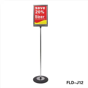 Metal Sign Holder Stand Adjustable Advertising Sign Poster Holder Rack Metal Floor Display Stand