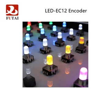 LED-Encoder RGB EC12 <span class=keywords><strong>RE12</strong></span> Audio-Encoder Codierung 5-Pin 24 Positionen mit Drucktastenschalter - Product Image 2