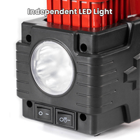Compresseur d'air portable 12V robuste sans fil en ABS à double cylindre 150 PSI pour pneus de voiture et camion avec lumière LED
