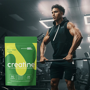 Gummies de créatine monohydrate OEM sous marque privée 1,5 g, saveur pomme verte acidulée, pour la récupération musculaire et le fitness des adultes, 90 unités - Product Image 5