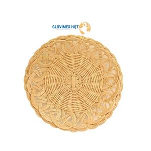 Bandeja de Servir Tejida a Mano de Bambú y Ratán Natural de Vietnam, Color Ratán, Tamaño Personalizado, Marca Glovimex, Elegante Bandeja Decorativa para el Hogar - Product Image 6