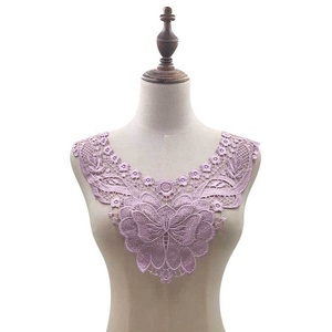 Floral <span class=keywords><strong>Soluble</strong></span> Dans <span class=keywords><strong>L</strong></span>'eau Dentelle Col Applique Multi Couleurs Bas LT2419A - Product Image 6