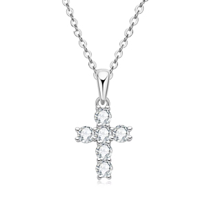 سحر مخلص للرجال والنساء مصدق من الفضة 3-قلادة مويسانيتي مسيحية مصدقة من قلادة مويسانيتي - Product Image 1