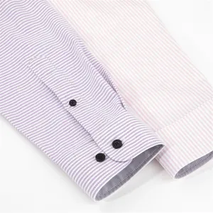 Factory Manufacturers Fashionable Colorful Stripes Stitching Casual Shirt For Men Long Sleeves