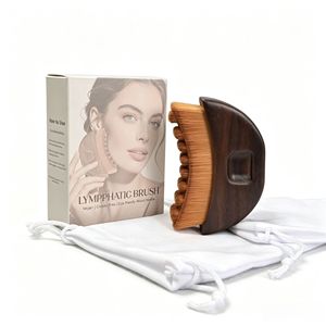 Cepillo Facial de Madera Ecológico para Drenaje Linfático, Esculpir el Rostro, Anti-Hinchazón, Desintoxicante, con Cerdas Suaves Naturales, Herramienta para el Cuidado de la Piel - Product Image 5