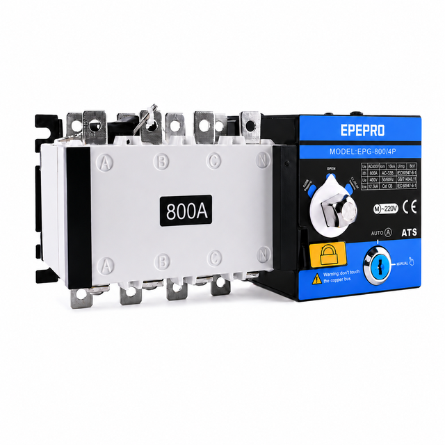 EPE PRO PC Electronic Industrial Generator Controller Isolated Three Phase Four Wire 4P 800A Automatic Transfer Switch