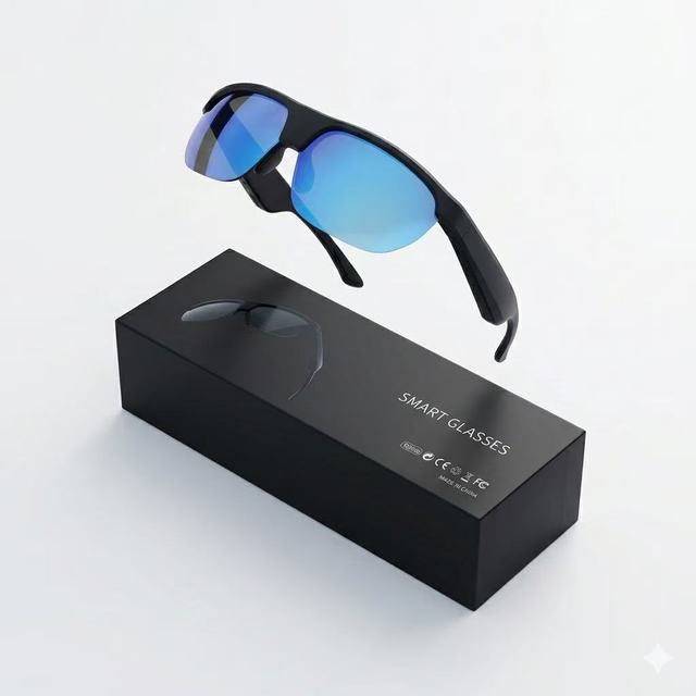 AI Smart Glasses with ChatGPT & Bluetooth Audio Sport Smart Glasses for Daily Outdoor Use