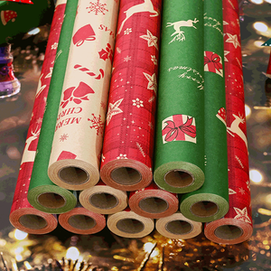 Hot bán 500cm 1000cm đẹp giáng sinh trang trí gói giấy cuộn món quà đầy màu sắc đóng gói giấy - Product Image 1