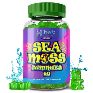 Biologico per il sistema immunitario senza zucchero Sea Moss Bears Gummies caramelle vegane 100% aromi di frutta naturali gummies di muschio di mare