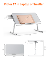 Neuer PVC-Leder-Laptop-Schreibtisch mit Bücher ständer Schublade verstellbare Beine Büro Kinder Studiert isch