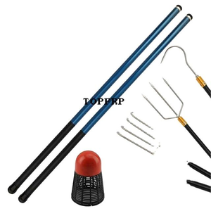 Vente en gros de perches télescopiques en fibre de verre pour le nettoyage des fenêtres et des panneaux solaires 18ft 20ft 30ft 40ft - Product Image 3