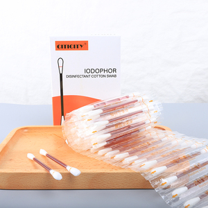 100% yeni ve en kaliteli tek kullanımlık iodoliquid sıvı dolu çubukla tıbbi 60 adet iodocotton pamuk swablar - Product Image 6