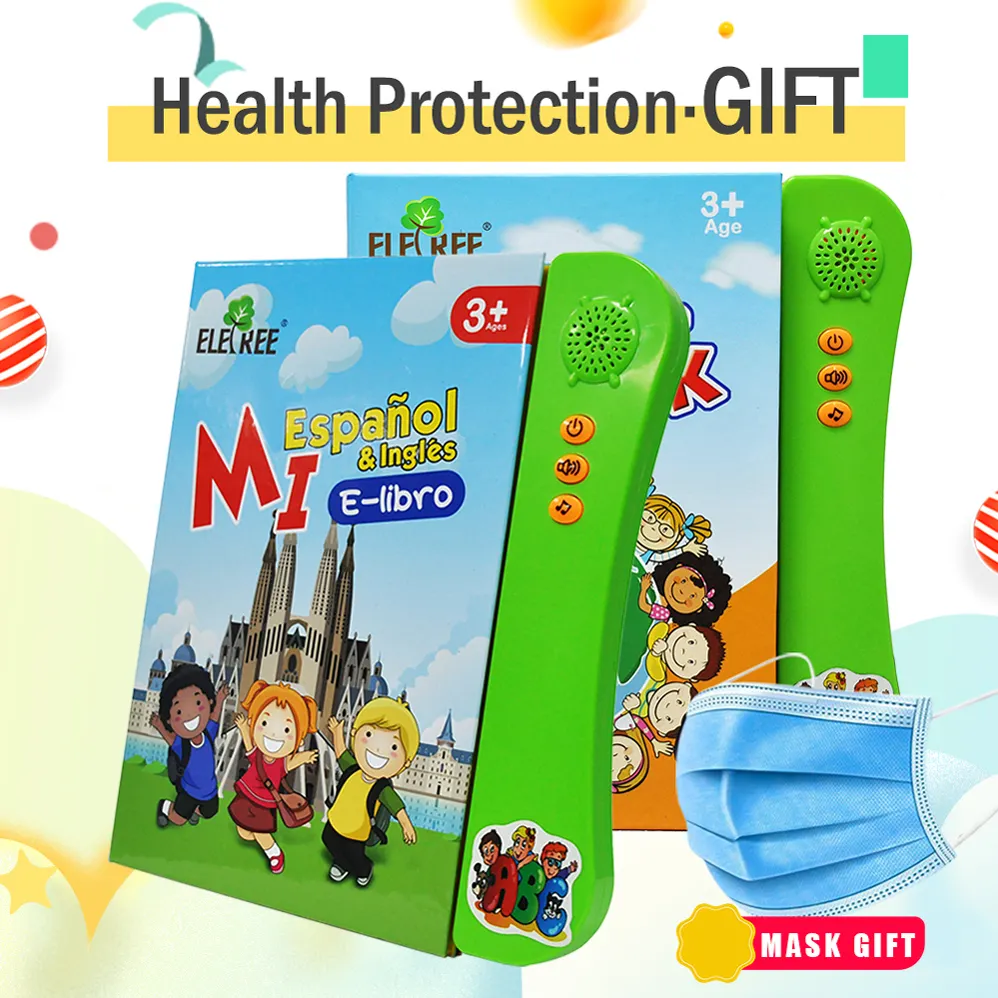 ELETREE легко основные аудио детский Обучение английскому языку Говорящие книги со звуком кнопки, моя звуковая книга ELB-04