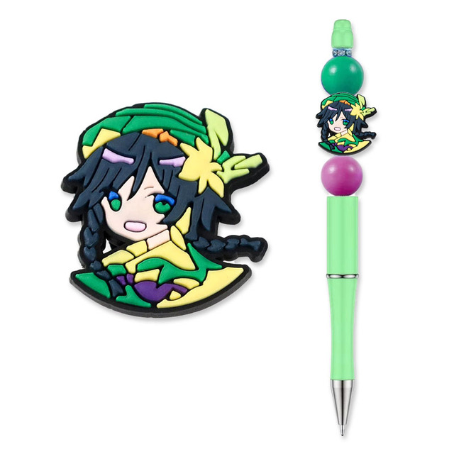 Designer Custom Silicone Anime Characters 2D 3D Focal Beads Ballpoint Pen