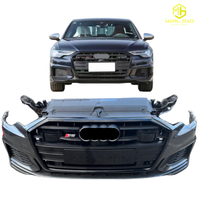 Piezas de automóvil - Parachoques delantero con rejilla y radiador - Faros delanteros - Apto para Audi 2022-2024 A6 C8 parachoques completo