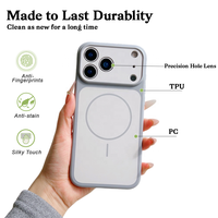 Étui de luxe givré magnétique pour iPhone 17 18 Pro Max avec protection d'objectif et coque de téléphone portable