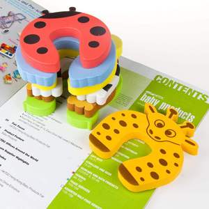 Butée de porte en caoutchouc pour bébé de sécurité enfant avec protège-doigts et protège-coins - Product Image 6