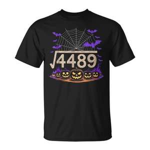 Camiseta Meme Math Teacher Halloween Square Root 4489 - Product Image 1