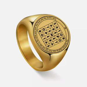 Anillo de Acero Inoxidable 316 con Figura Mística de Salomón, el <span class=keywords><strong>Rey</strong></span>, Segunda Pentáculo de Saturno, Grabado Láser, <span class=keywords><strong>Amuleto</strong></span>, Joyería, Anillos R256 - Product Image 4