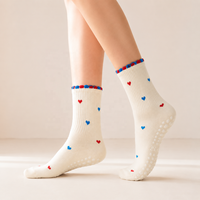 Chaussettes de yoga et de Pilates personnalisées OEM/ODM, antidérapantes, avec grip, faible MOQ, logo jacquard personnalisé pour studio de fitness et entraînement à domicile
