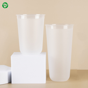 Gobelets en plastique rigide jetables en PP transparent givré à paroi simple, moulés par injection en forme de <span class=keywords><strong>U</strong></span>, pour smoothies, café glacé et <span class=keywords><strong>bubble</strong></span> <span class=keywords><strong>tea</strong></span> - Product Image 2