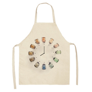 Delantales Personalizados para Adultos, <span class=keywords><strong>Delantal</strong></span> de Lino Estampado <span class=keywords><strong>con</strong></span> Diseño de Lápiz Labial, Tipo Cintura, para Cocina Familiar, Sin Mangas, para Salón de Belleza - Product Image 5