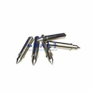 Pasador cónico GP-2SS de 5.0 mm con cabeza cónica de 28.5 mm de longitud y acabado brillante para alineación de PCB - Product Image 1