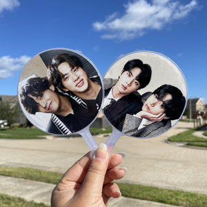 Quạt Mini <span class=keywords><strong>Kpop</strong></span> Trong Suốt Bằng Nhựa Tùy Chỉnh Mới Và Quạt Cầm Tay Dễ Thương Quạt Mini Hai Mặt Bằng Nhựa <span class=keywords><strong>Kpop</strong></span> Picket - Product Image 4
