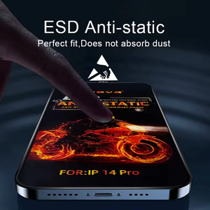 Protector de pantalla de vidrio templado antiestático a prueba de polvo móvil de alta calidad Weva Esd para Iphone 15 pro Max - Product Image 3