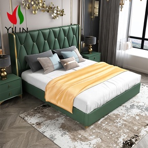 Light Luxury Ltaly <strong>Latest</strong> Double <strong>Bed</strong> <strong>Designs</strong> Modern King Size Sleep Pod With Soft Headboard <strong>Bed</strong> - Product Image 3