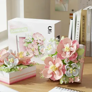 Set <span class=keywords><strong>de</strong></span> Bloques <span class=keywords><strong>de</strong></span> Plástico ABS Hechos a Mano para Niños, Ramos <span class=keywords><strong>de</strong></span> Rosas Eternas, Caja <span class=keywords><strong>de</strong></span> Flores - Product Image 6